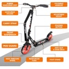image:imageHurtle Lightweight Kick Stunt Scooter  Lab Tested Safety Certified Street Freestyle Trick Scooter wAlloy Deck High Impact Wheels ABEC9 Bearing HIC System  Kids Teens Gravity in ResurrectionManualBlack