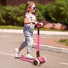 image:imageHurtle 3 Wheeled Scooter for Kids  Foldable Stand Child Toddlers Toy Kick Scooters w Builtin LED Wheel Lights AntiSlip Wide Deck Adjustable Height Great for Outdoor FunPink