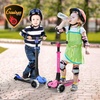 image:imageHurtle 3 Wheeled Scooter for Kids  Foldable Stand Child Toddlers Toy Kick Scooters w Builtin LED Wheel Lights AntiSlip Wide Deck Adjustable Height Great for Outdoor FunPink